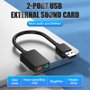 Vention CDYB0 Tarjeta de Sonido Externa 2.1 Canales USB Negro